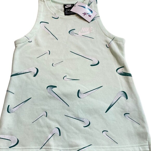 Nike NWT Sleeve Seafoam Green Sleeve Knit Pullover Sweatshirt Top Size Large - Picture 2 of 8